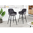 Barová stolička 41957 Milano Zamat Šedá