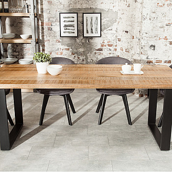 Jedálenský stôl 38656 160x90cm Masív drevo Mango prírodné