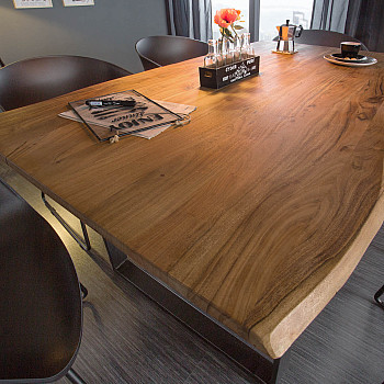 Jedálenský stôl 39912 160x90cm Masív drevo Divoká Acacia