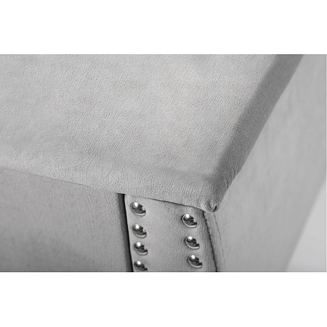 Nočný stolík 39357 Zamat Strieborno šedý