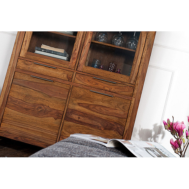 Komoda/Vitrína 22685 120cm Drevo Sheesham/Palisander Komoda/Vitrína 22685 120cm Drevo Sheesham/Palisander