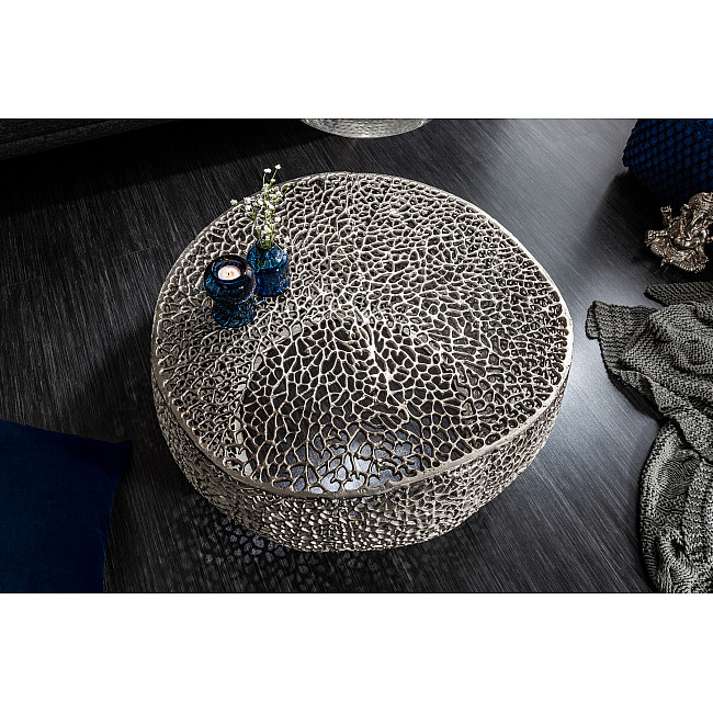 Konferenčný stôl 40286 80x80cm Aluminium Silver - PRODUKT JE SKLADOM U NÁS - 1Ks