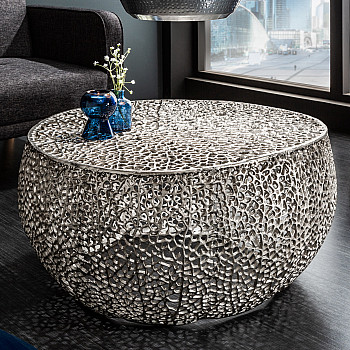 Konferenčný stôl 40286 80x80cm Aluminium Silver - PRODUKT JE SKLADOM U NÁS - 1Ks