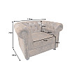 Kreslo 17383 Chesterfield Antik hnedá