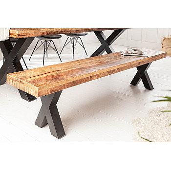 Lavica 40159 200cm Masív drevo Mango prírodná