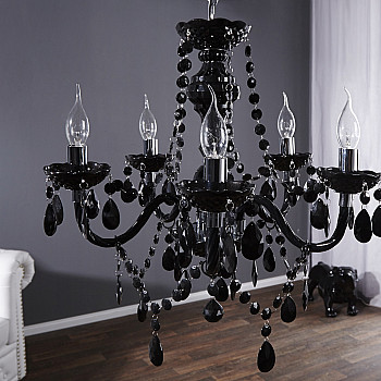 Luster 1452 5-Ramien čierny - PRODUKT JE SKLADOM U NÁS - 1Ks