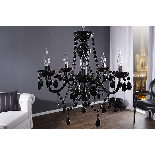 Luster 1452 5-Ramien čierny - PRODUKT JE SKLADOM U NÁS - 1Ks