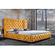 Posteľ 41642 160x200cm Zamat Žltá
