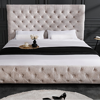 Posteľ 43106 160x200cm Zamat Champagne