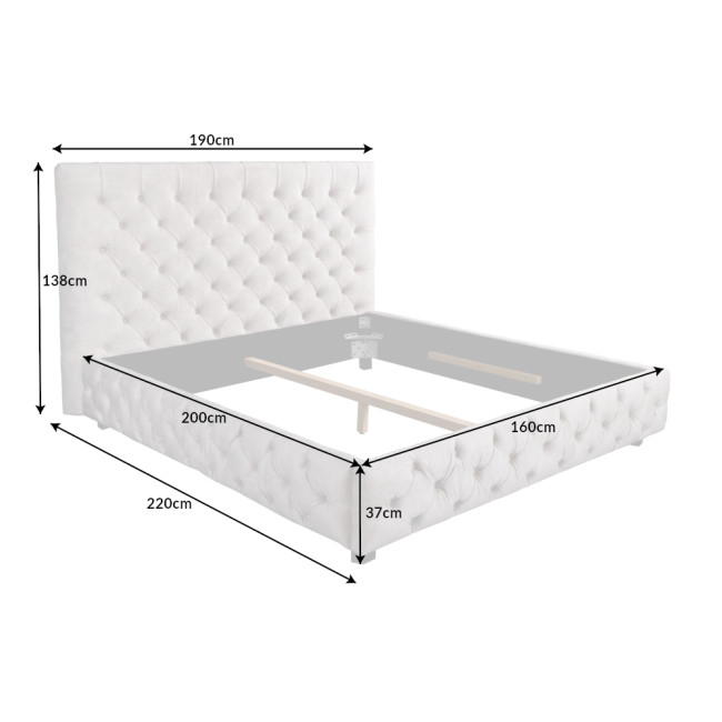Posteľ 43106 160x200cm Zamat Champagne Posteľ 43106 160x200cm Zamat Champagne