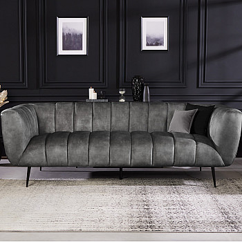 Sedacia súprava 41248 225cm Noblesse Zamat Šedá