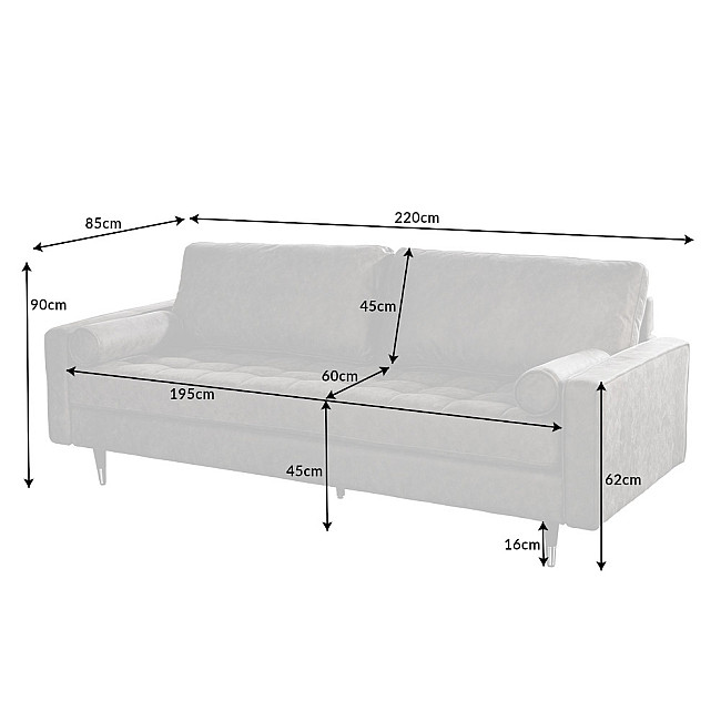 Sedacia súprava 42139 220cm Cozy - Antik šedá