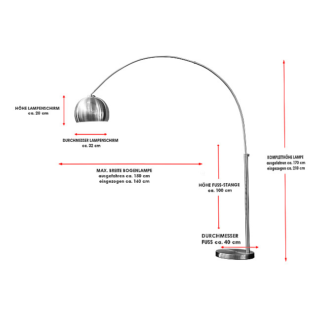 Stojaca lampa 21599 Oblúková Medená Stojaca lampa 21599 Oblúková Medená