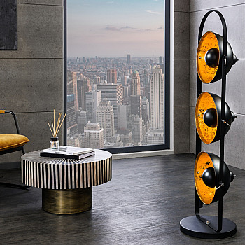 Stojaca lampa 22968 Studio 130cm Čierna-zlatá