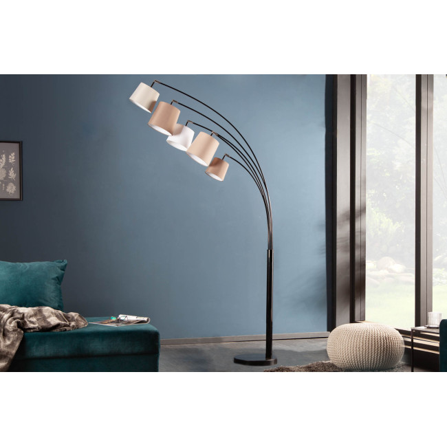 Stojaca lampa 38825 Levels 205cm Šedá, Hnedá, Biela Stojaca lampa 38825 Levels 205cm Šedá, Hnedá, Biela