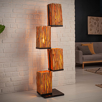 Stojaca lampa 40504 Euphoria 154cm Prírodná Logan Drevo