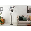 Stojaca lampa 40745 Levels 176cm Čierna, Šedá, Biela Stojaca lampa 40745 Levels 176cm Čierna, Šedá, Biela