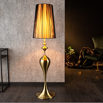 Stojaca lampa 41526 Lux III Čierna-zlatá