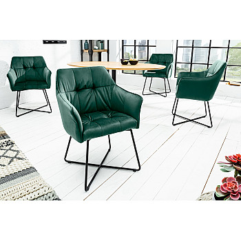 Stolička 41661 Loft Zamat Zelená