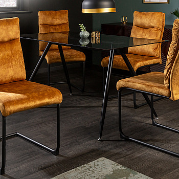 Stolička 41169 Comfort Zamat Žltá