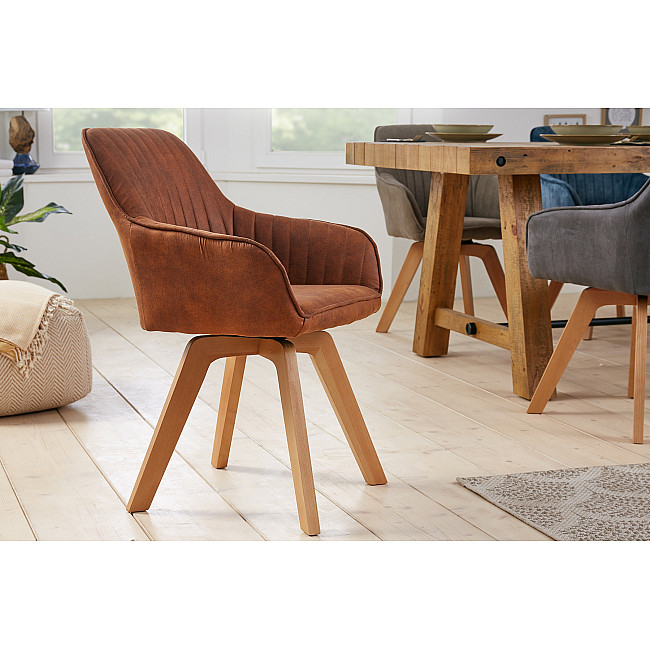 Stolička 41313 Livorno Mikrofaser Vintage Hnedá