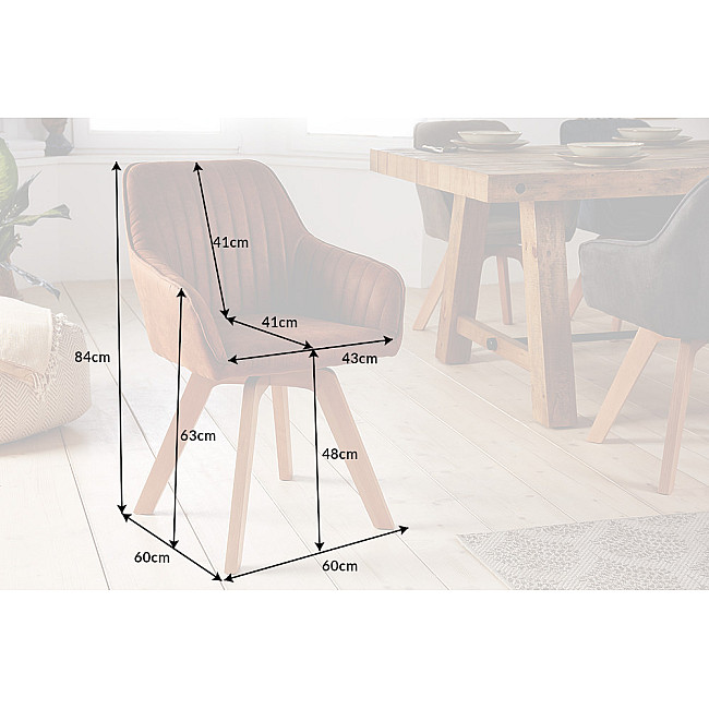 Stolička 41313 Livorno Mikrofaser Vintage Hnedá