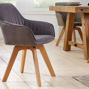 Stolička 41315 Livorno Mikrofaser Vintage Šedá