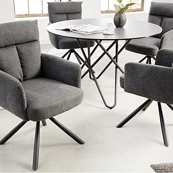 Stolička 42082 George Bouclé látka Tmavošedá