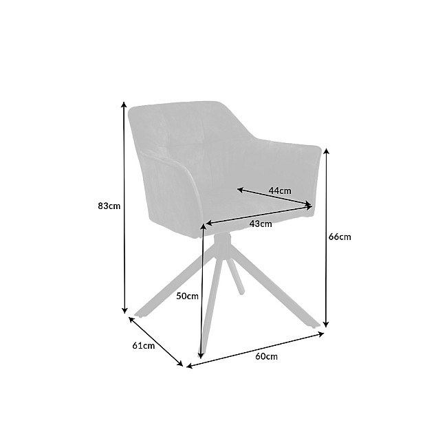 Stolička 42390 Loft Zamat Tmavošedá