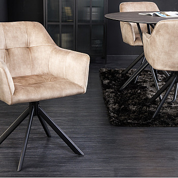 Stolička 42391 Loft Zamat Champagner