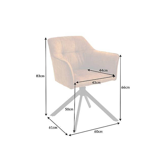 Stolička 42392 Loft Zamat Žltá