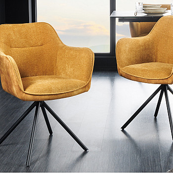 Stolička 44157 Verona látka Svetlo Žltá + Zamat