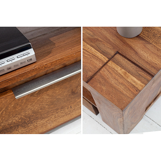 TV-skrinka 37892 135cm Masív drevo Sheesham/Palisander