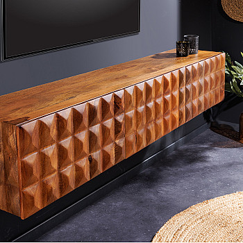 TV-skrinka 43351 Vulcano 160cm Drevo Mango