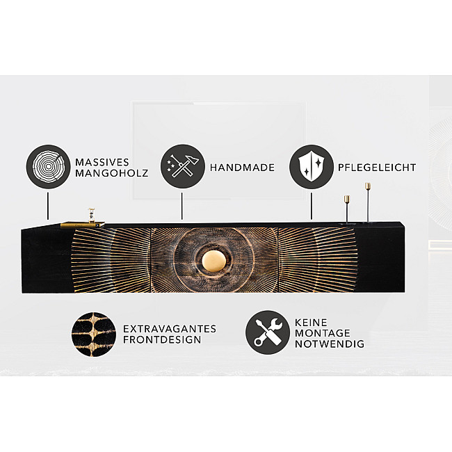 TV-skrinka 44250 Bailey 160cm Drevo Mango