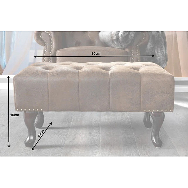 Taburetka 19449 Chesterfield Antik Hnedá