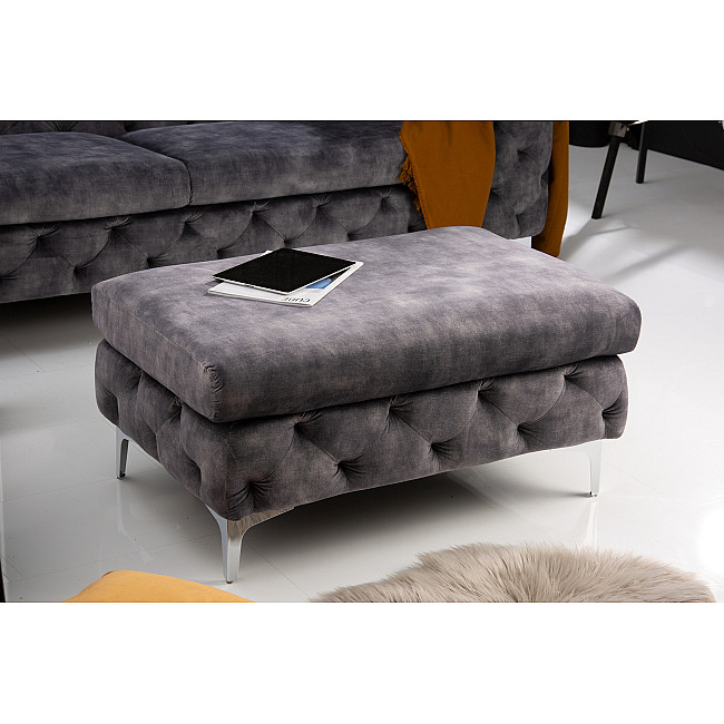 Taburetka 41135 Modern Barock Zamat Šedá