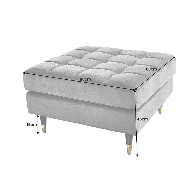 Taburetka 41302 Cozy Zamat Žltá