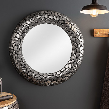Zrkadlo 41430 Ø82cm Mosaic silver-aluminium