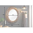Zrkadlo 41430 Ø82cm Mosaic silver-aluminium