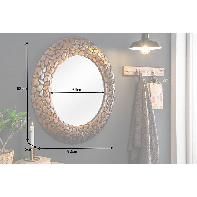 Zrkadlo 41430 Ø82cm Mosaic silver-aluminium