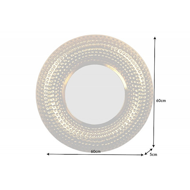 Zrkadlo 40396 Ø60cm Orient gold aluminium