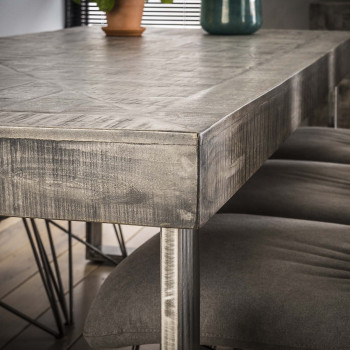 Jedálenský stôl 22-80 200x95cm Solid mango gray antque - PRODUKT JE SKLADOM -1Ks