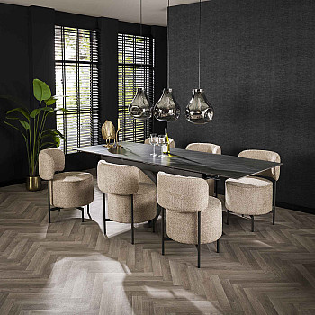 Rozkladací jedálenský stôl 45-29 160/240x90cm Ceramic Australian Black