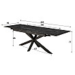 Rozkladací jedálenský stôl 45-29 160/240x90cm Ceramic Australian Black