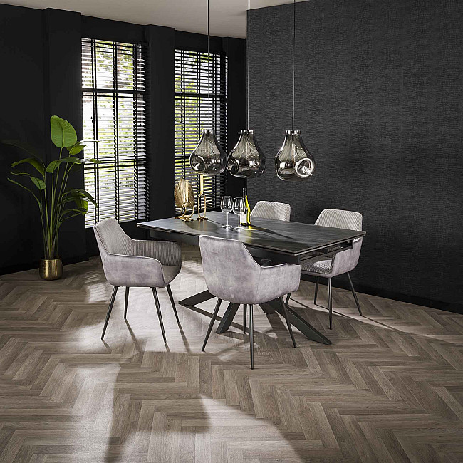 Rozkladací jedálenský stôl 45-29 160/240x90cm Ceramic Australian Black