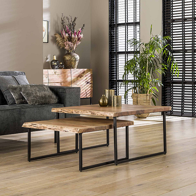 Konferenčný stôl 21-54 80x80cm 2-set Edge Drevo Acacia - PRODUKT JE SKLADOM U NÁS - 1Ks Konferenčný stôl 21-54 80x80cm 2-set Edge Drevo Acacia - PRODUKT JE SKLADOM U NÁS - 1Ks