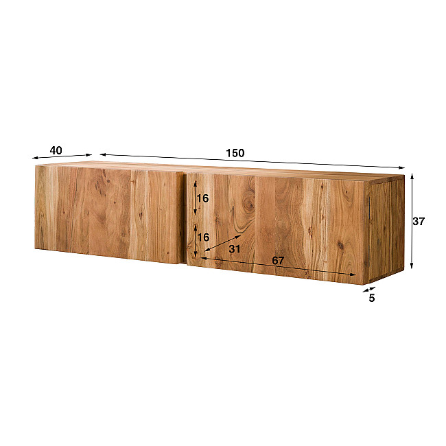 TV-skrinka 28-51 Block 150cm Drevo Acacia