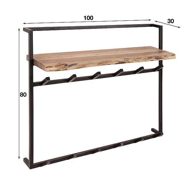 Vešiak 25-88 Air 12 Hooks Drevo Acacia - PRODUKT JE SKLADOM U NÁS - 1Ks