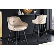 Barová stolička Euphoria 43686 Zamat - Champagne